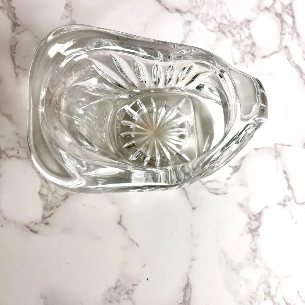 Vintage Santa Sleigh 24% St George Lead Crystal Tea Light Holder Candy Dish